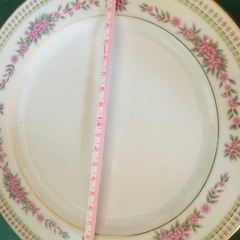 花柄の縁取り皿18個セット-数量：20cmのお皿8枚，23cmのお皿10枚
の画像