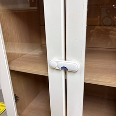 【ジャングル深井店】2枚扉食器棚 ナチュラル×ホワイト 収納家具 堺市 深井【FU32】の画像