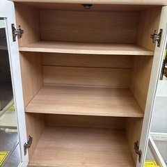 【ジャングル深井店】2枚扉食器棚 ナチュラル×ホワイト 収納家具 堺市 深井【FU32】の画像