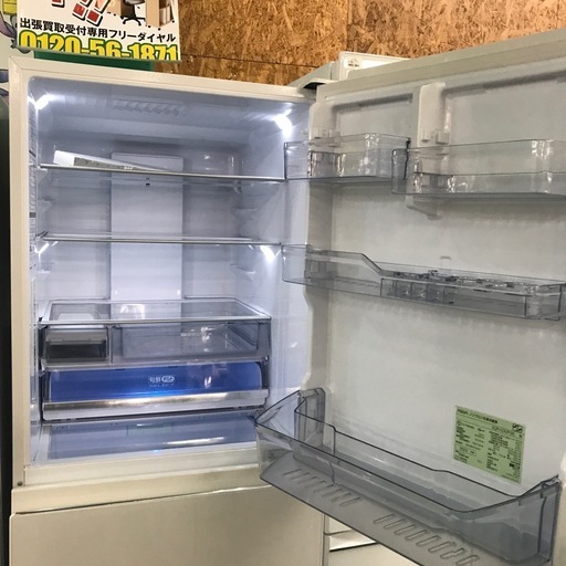 ジャングルジャングル貝塚店　冷蔵庫　アクア　白　ホワイト　右開き　4ドア　ツインLED野菜室　ガラスドア　ノンフロン　HCS-Cフィア