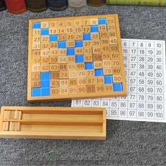 知育玩具　モンテッソーリ　100並べの画像