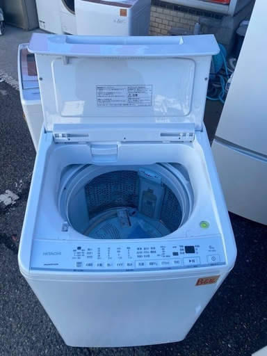 NO B616?福岡市内配送設置無料✨?全自動洗濯機 ビートウォッシュ ホワイト BW-V80G-W [洗濯8.0kg /簡易乾燥(送