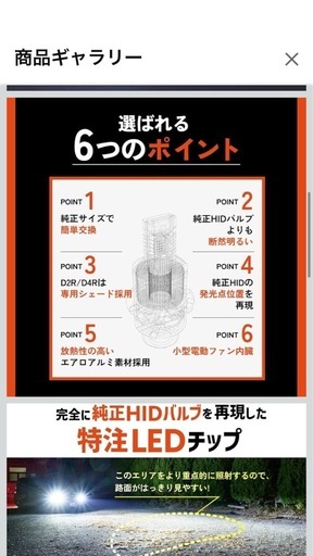 【未使用品】HID屋 D2R 19300cd(カンデラ) LED ヘッドライト 爆光 ポン付け 配線なし 12V 6500K ファン付