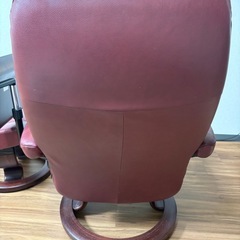 【廃盤PCテーブル＋スイングテーブル付】ストレスレス Consul M 赤レザーの画像