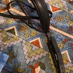 乗馬　黒フランス鼻革美品の画像