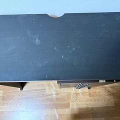 引き出し付き　デスク　パソコンデスクワゴン　ローラー付き　ブラウンの画像