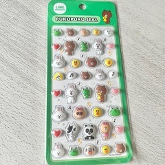 【国内正規品】ラインフレンズ　ぷくぷくシール4種セットの画像