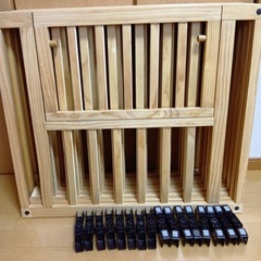 日本育児　木製ベビーサークル123　ナチュラルの画像