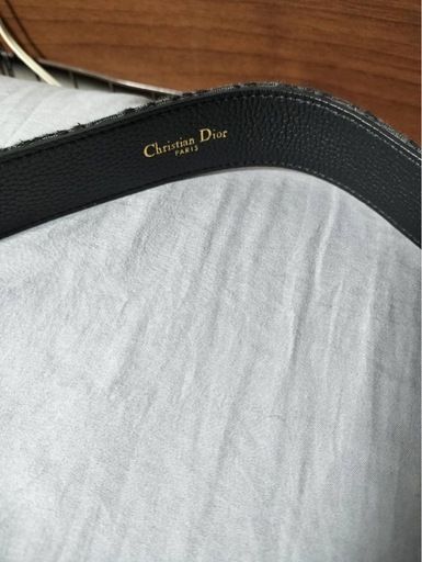 DIOR ベルト ブラック シルバーバックル