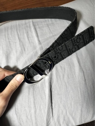 DIOR ベルト ブラック シルバーバックル
