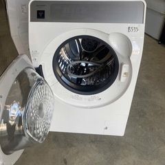NO B535🌈福岡市内配送設置無料✨🌈シャープ ドラム式 洗濯乾燥機 洗濯10kg 乾燥6kg 幅59.5cm ヒーターセンサー乾燥 乾燥ダクト自動掃除 ES-K10B-WL 左開き クリスタルホワイト　2023年式の画像
