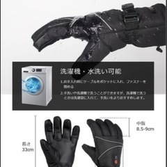 新品✨ 電熱グローブ 手袋 防寒 バイク 裏起毛 Lの画像
