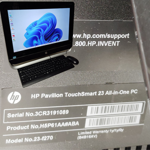 HP 一体型PC Pavilion TouchSmart 23 All-in-One PC タッチパネル (win11 Home co