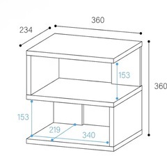 木製 CD・DVD ラック S字ラック ダークブラウン 幅36 高さ36 奥行23.4cmの画像