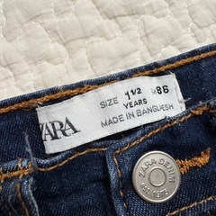 zara baby ザラベイビー デニム スキニー インディゴ 86の画像