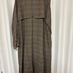 FREAK'S STORE ウーリー　ダブルブレスト　トレンチコート チェックの画像