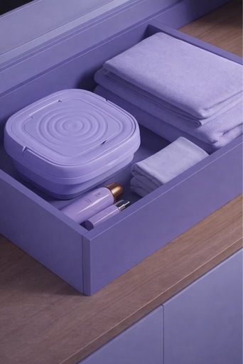 【新品・未使用】折りたたみ式ミニ洗濯機 下着・靴下専用／脱水機能付き
