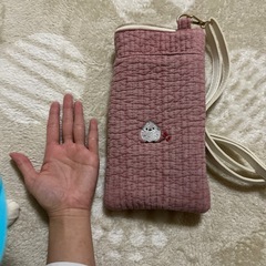 北海道限定土産 ハンドメイド シマエナガスマホショルダーの画像