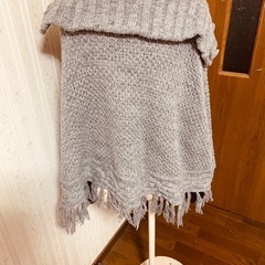 冬物！レディースニットケープ、ポンチョの画像