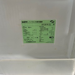 SANYO 4ドア冷蔵庫 365L シルバー（SR-361M）動作確認済みの画像