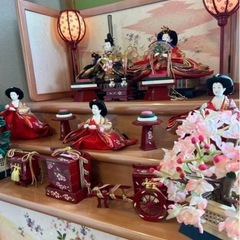 コンパクト　もも色の可愛いお雛様　の画像