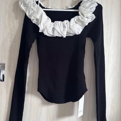 SNIDEL シアーフリルニットプルオーバーの画像