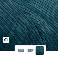 Loungepug　2人掛けアルバートソファビーズ　オットマン付きの画像