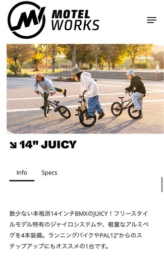 BMX MOTELWORKS / Juicy 14インチ 使用品   