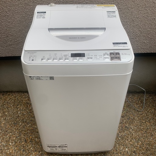 5.5kg洗濯機　SHARP　ES-TX5F　2022年製　※動作確認〇　※使用感あり　
