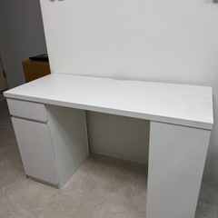 受付終了　PCデスク　勉強机　ホワイトの画像