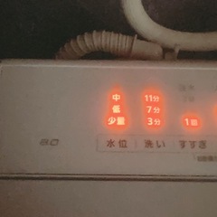 （急募）動作品 Panasonic洗濯機 8kg 白 の画像