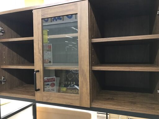 【ジャングルジャングル広陵店】家具　キッチンボード　ブラウンxブラック【ジモティー特別価格】