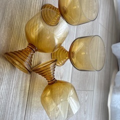 昭和レトロ　グラス　　ブラウンの画像