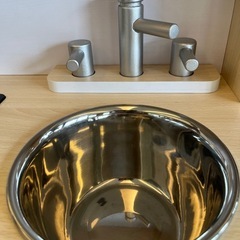 【美品/人気ブランド】RiZKiZ 木製おままごとキッチン ホワイト×ナチュラル 知育玩具の画像