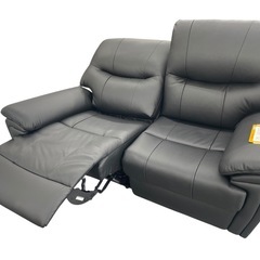 リクライニングソファ 2人掛け 動作確認済み ブラックの画像