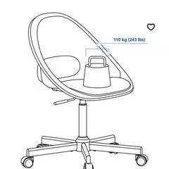 IKEA回転チェアの画像