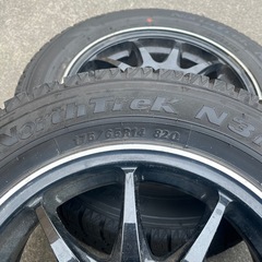 175/65 R14 スタッドレス
タイヤ（アルミホイール付）&チェーン、直ぐ使えます。の画像