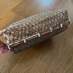 アンティーク　昭和レトロ　かご　蓋付き　　の画像