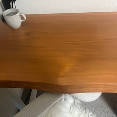 デスク　一枚板　DIY 杉材の画像