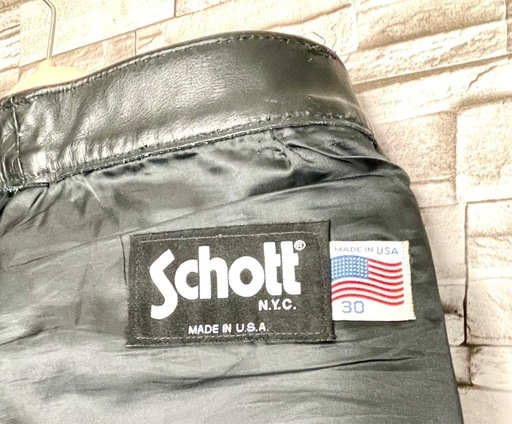 レア Schott ショット USA製 米国製 レザーパンツ 30 IDEAL