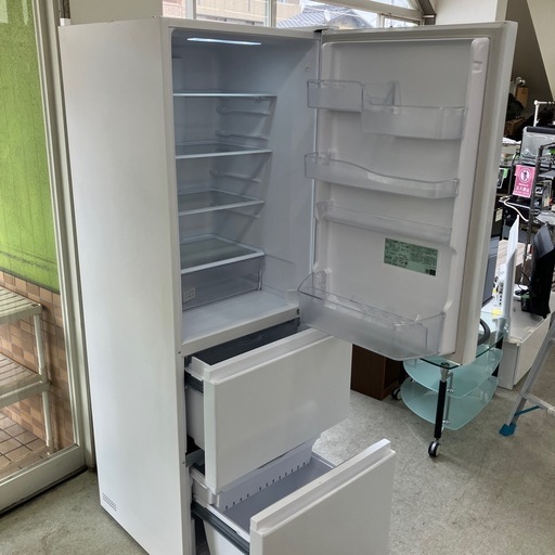 今2602-135　HITACHI 3ドア冷蔵庫 R-V38TV 2024年製 375L 動作確認済み キズ汚れ有り