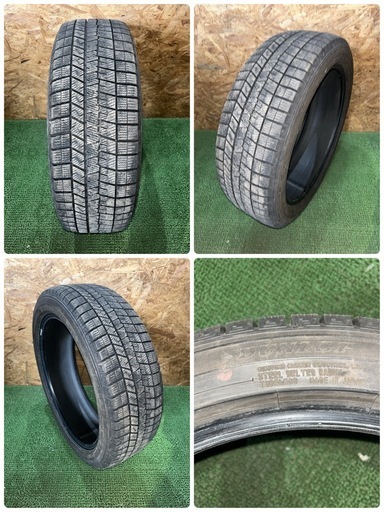【法人出品】ダンロップ WM03 23年製 195/50R19 4本 スタッドレスタイヤ 1本修理有 良溝