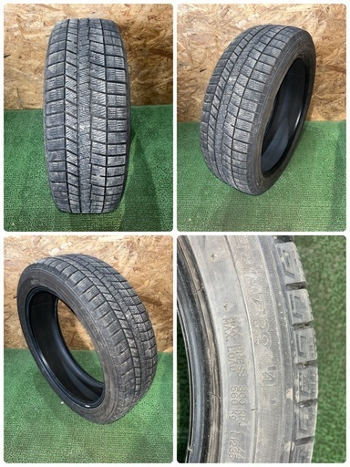 【法人出品】ダンロップ WM03 23年製 195/50R19 4本 スタッドレスタイヤ 1本修理有 良溝
