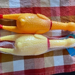 ストレッチ鶏おもちゃ 2個セットの画像