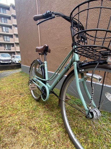 26インチ 自転車 カゴ付き 6段変速 防犯登録書類あり