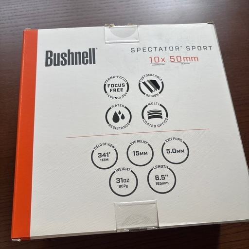 Bushnell 防水双眼鏡 10x50mm ブラック