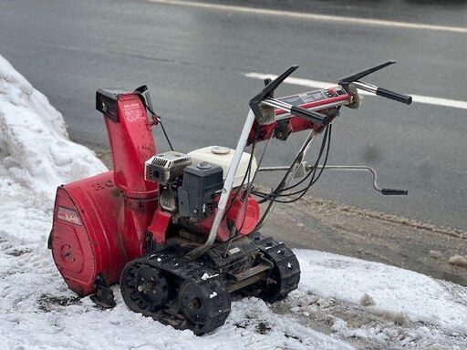 ホンダ HS55 除雪機 除雪幅55㎝ エンジン実動 現状販売 難あり パーツ取り 部品取り レストアベース J-159 発送不可 札幌近郊配送可 札幌発