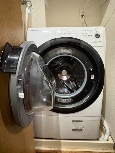 SHARP ドラム式洗濯機 7kg  ES-S7F【年式2022年製】【2025年3月購入】
