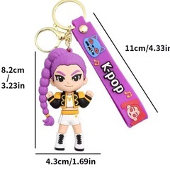 KPOPデーモンハンターズ キーホルダー ルミ ミラ ゾーイ 立体ストラップの画像