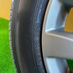 155/65r14アルミホイールとタイヤの画像